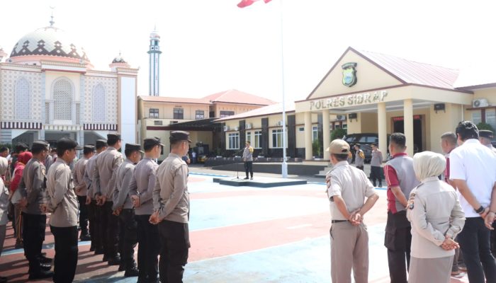 Sirine Berbunyi Seluruh Personel Polres Sidrap di Apelkan Panggilan Luar Biasa (PLB)