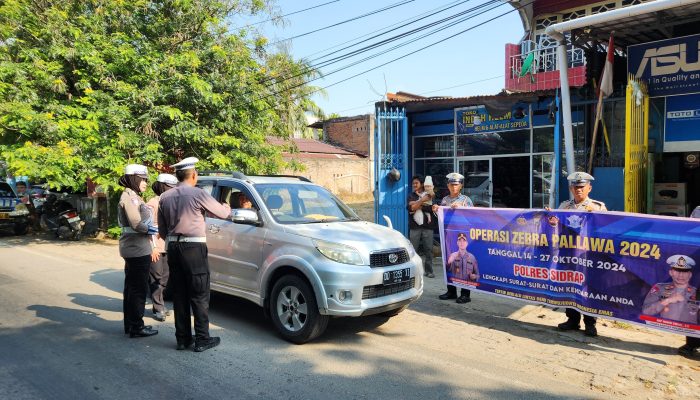 Fokus Edukasi, Sat Lantas Polres Sidrap Gencarkan Giat Preemtif Pada Operasi Zebra