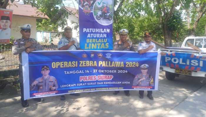 Spanduk Opresai Zebra Terpampang Di Sidrap: Disiplin Berkendara Demi Keselamatan Bersama!