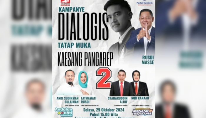 Kaesang dan Andalan Hati Ramaikan Kampanye Dialogis SAR-Kanaah di Sidrap