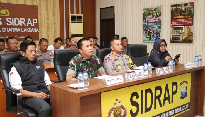 Sinergi Polri, TNI, dan Penyelenggara Pemilu Demi Suksesnya Pilkada 2024 di Sidrap