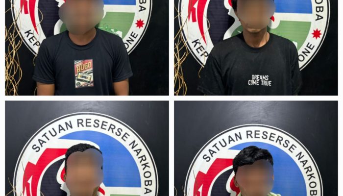 Satres Narkoba Polres Bone Tangkap 4 Pelaku Penyalahgunaan Sabu, 21 Saset Diamankan