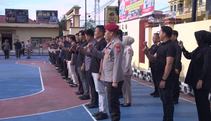 Polres Sidrap Sukses Kawal Rapat Pleno Tingkat Kabupaten di KPU