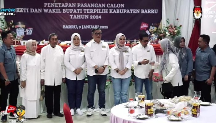 KPU Barru Tetapkan Andi Ina Kartika Sari dan Abustan Andi Bintang Bupati dan Wakil Bupati Terpilih 