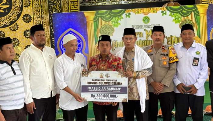 Masjid Pondok Pesantren Assalman Dapat Bantuan Rp300 Juta dari Pemprov Sulsel