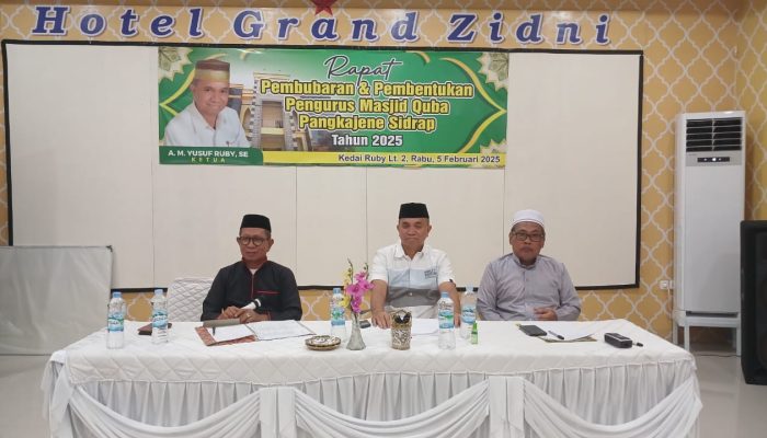 AM Yusuf Ruby Kembali Terpilih Secara Aklamasi sebagai Ketua Takmir Masjid Qubaa Pangkajene