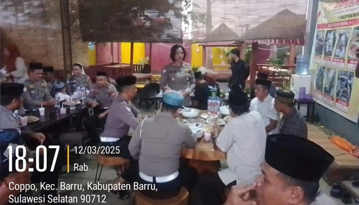 Pererat Silaturahmi, Kasat Lantas Polres Barru Gelar Buka Puasa Bersama Jurnalis