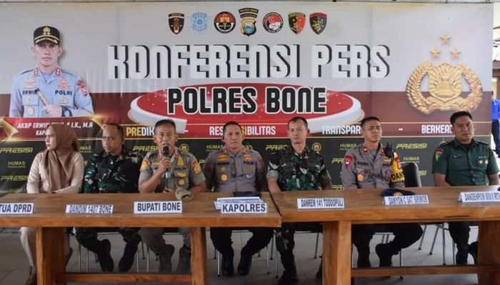 Polres Bone Ungkap Hasil Operasi Pekat Jelang Idul Fitri, Puluhan Kasus dan Ratusan Barang Bukti Diamankan