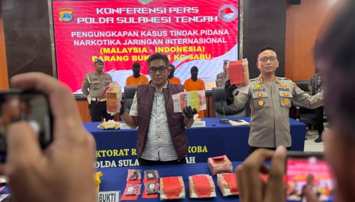 Polisi Gagalkan Peredaran 24 Kg Sabu di Palu, 3 Pelaku Ditangkap