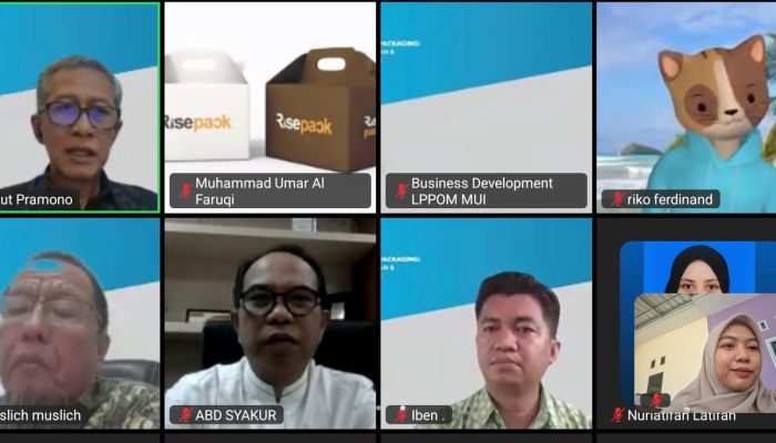 Tim Pengelola Unit Produksi UMS Rappng Ikuti Webinar Kehalalan Food Packaging