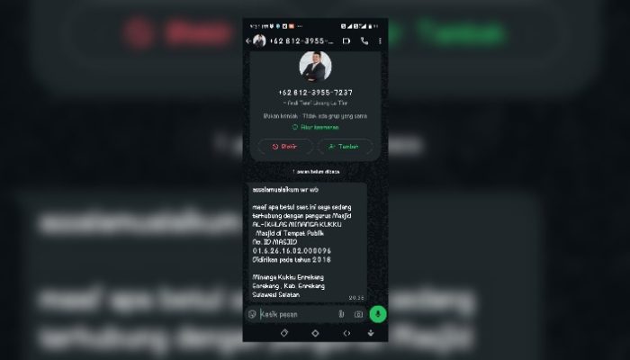 WASPADA! Penipuan Digital Mengatasnamakan Bupati dan Wakil Bupati Enrekang Beraksi Lewat WhatsApp