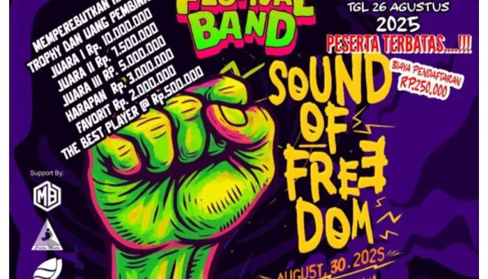 Festival Band “Sound of Freedom” Siap Guncang Pangkajene Sidrap 30 Agustus 2025