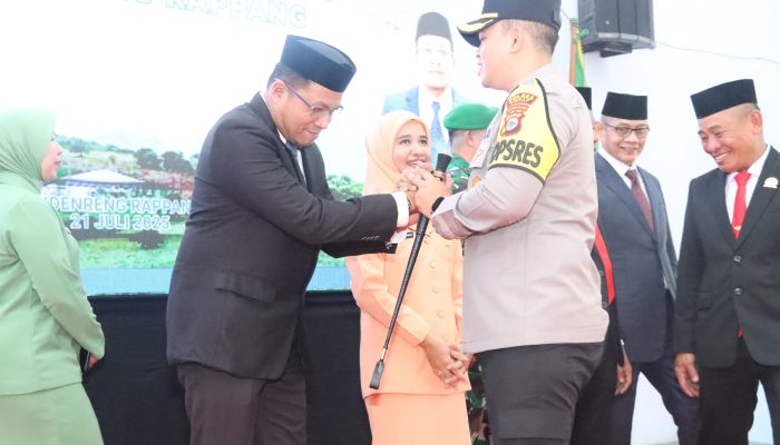 Wujud Kolaborasi, Kapolres Sidrap Hadiri Pelantikan Sekda Sidrap