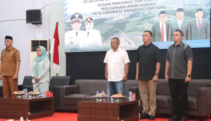 Wujud Kolaborasi, Kapolres Sidrap Hadiri Pelantikan Direksi PDAM Sidrap