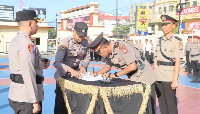Kapolres Sidrap Pimpin Sertijab Kapolsek Watang Pulu Polres Sidrap