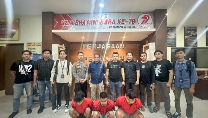 Usai Tipu Warga Malaysia, Tim Siber Polda Sulsel Tangkap Tiga Pelaku Sobis