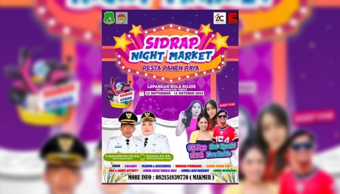 Yuk! Ramaikan Sidrap Night Market Pesta Panen Raya, Tingkatkan UMKM