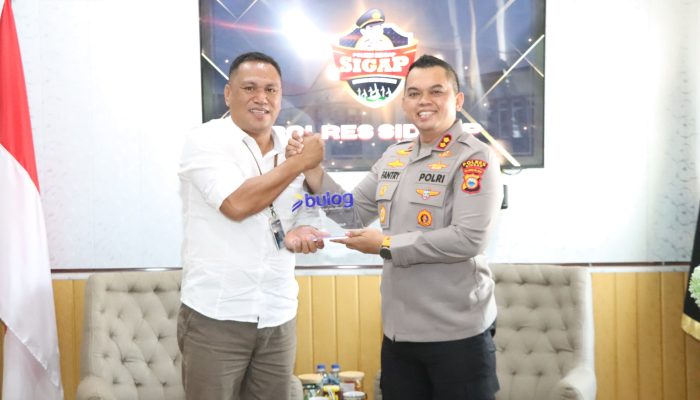 Dukung Ketahanan Pangan, Kapolres Audience Bersama Pimpinan Bulog Sidrap