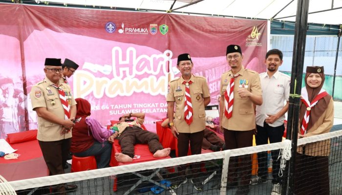 Pelantikan Ketua PMI Barru sebagai Wakil Ketua Kwarcab Pramuka Disertai Aksi Donor Darah