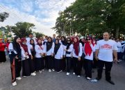 Jajaran Pemerintah Kecamatan Baranti Ikuti Jalan Santai HUT RI Ke-80 Tingkat Kabupaten Sidrap