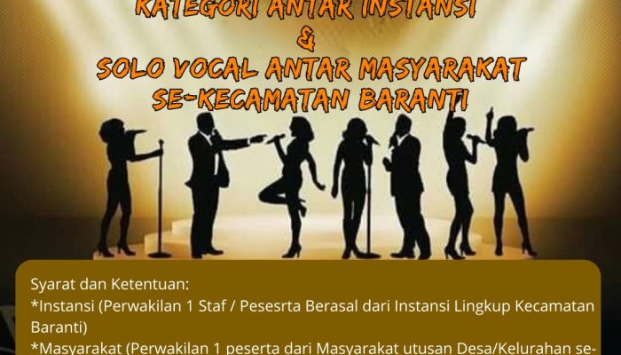 Rangkaian HUT RI Ke-80 Tingkat Kecamatan Baranti, Panitia Bakal Gelar Lomba Karaoke Antar Instansi dan Masyarakat