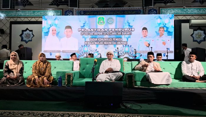 Istighosah Peringatan Maulid Nabi Dirangkai Pelantikan BKPRMI Desa/Kelurahan Se-Kecamatan Baranti Berlangsung Khidmat