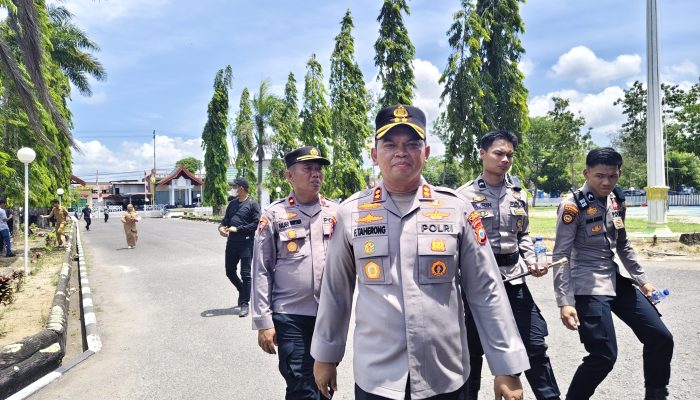 Ratusan Personel Kawal Demo di Sidrap, Kapolres Apresiasi Sikap Mahasiswa