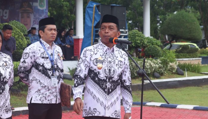 Ribuan Peserta Mengikuti Upacara HUT Korpri, PGRI dan HGN 2025 di Lapangan SKPD Sidrap