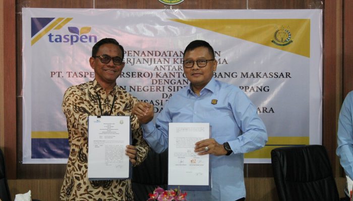 Kejari Sidrap Teken MOU Dengan PT Taspen, Perkuat Sinergi Pendampingan Hukum Perdata Dan TUN.