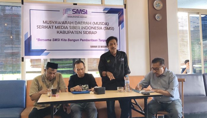 Anwar Sanusi Hadiri Musda SMSI Sidrap, H. Purmadi Tekankan Profesionalitas Wartawan