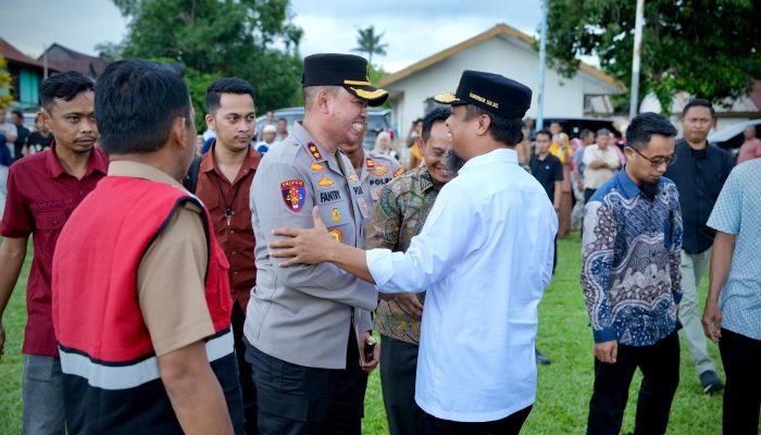 Kapolres Bersama Forkopimda Sidrap Sambut Kunjungan Gubernur Sulsel di Kabupaten Sidrap