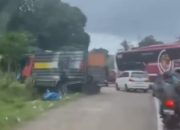 Rem Diduga Blong, Truk Hantam Light Truck hingga Terseret Tabrak Bus di Watang Pulu Sidrap