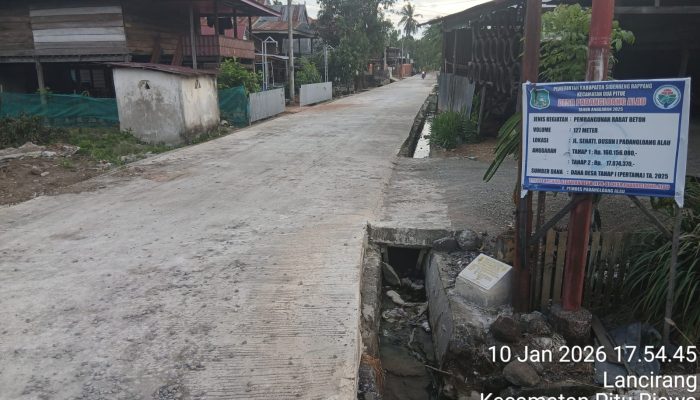 Kualitas Rabat Beton di Dua Titik Desa Padangloang Alau Dipertanyakan, Ini Penjelasan Kepala Dusun