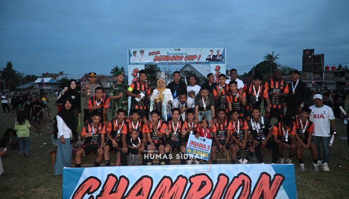 Disaksikan Wabup Sidrap, Partai Puncak Bendoro Cup I Berlangsung Dramatis