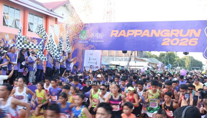 Ribuan Pelari Ramaikan Rappang Run 2026, Magnet Olahraga dan Wisata Sidrap