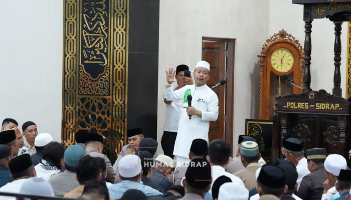 Subuh Keliling Polres Bersama Ustad Das’ad Latif, Bupati Sidrap Hadir