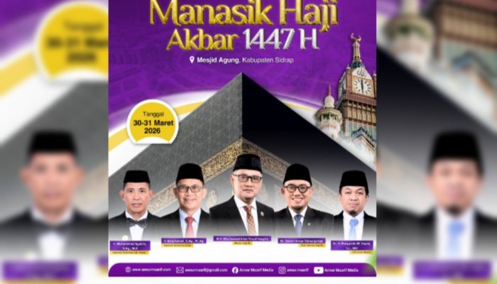 Masjid Agung Sidrap Jadi Pusat Manasik Haji Akbar Annur, 855 JCH Terlibat