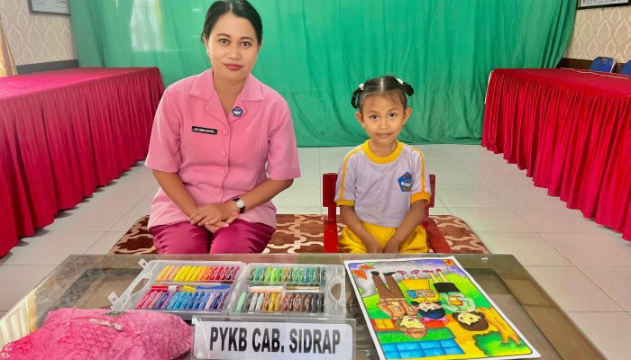 Lomba Mewarnai HUT YKB-46, TK Bhayangkari 21 Sidrap Sabet Juara 3