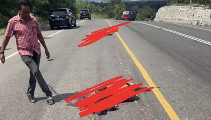 Rem Diduga Blong, Truk Hantam Tiga Kendaraan di Sidrap, Dua Pemuda Tewas Seketika