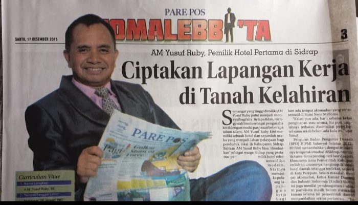 Dedikasi 13 Tahun A.M. Yusuf Ruby Bawa KADIN Sidrap Jadi Mitra Strategis Pembangunan Daerah
