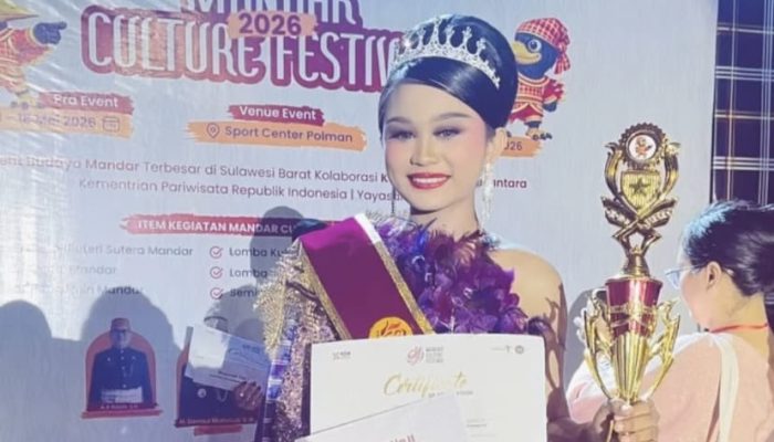Pesona Ratu Nurhilma Thalita Memukau di Sulbar, Wakil Sidrap Sukses Tembus Top 3 Festival Sutra Mandar