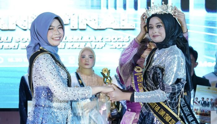 Aura Malaeka Putri Sabet Mahkota Duta Ekraf Sulselbar 2026 dan Bawa Pulang Gelar Favorit