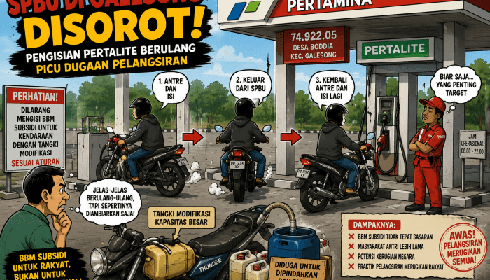 Dugaan Mafia BBM Subsidi Menguat, Aktivitas Mencurigakan di SPBU Galesong Takalar Jadi Sorotan