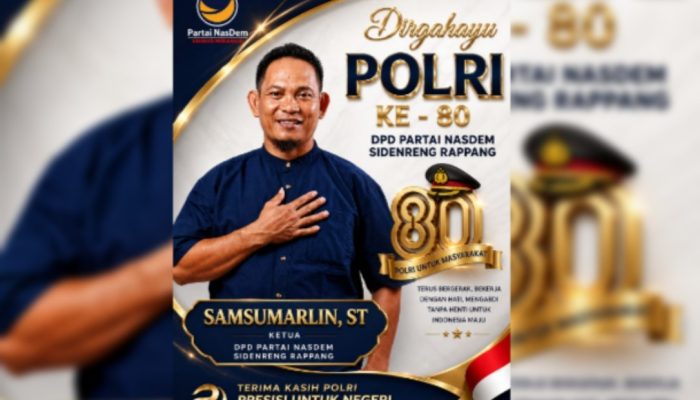 Ketua DPD NasDem Sidrap Apresiasi Pengabdian Polri, Harapkan Bhayangkara Semakin Profesional dan Dekat dengan Masyarakat
