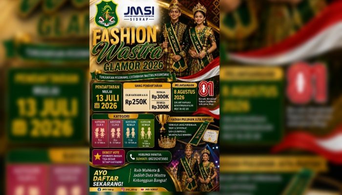 JMSI Sidrap Bakal Gelar Fashion Wastra Glamor 2026, Angkat Pesona Kain Nusantara dan Semarakkan HUT RI ke-81