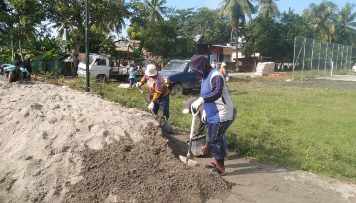 Sambut Pesta Kemerdekaan, Desa Bila Kebut Pembangunan Sarana Olahraga Demi Sukseskan HUT RI ke-81