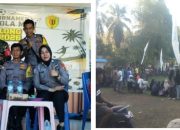 Personel Polsek Barebbo Polres Bone Bersama Bhabinsa Kawal Pengamanan Turnamen Sepak Bola Lamellong Cup II di Desa Kajaolaliddong