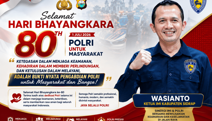 Ketua IMI Sidrap: HUT Bhayangkara ke-80 Jadi Momentum Polri Semakin Dicintai dan Dipercaya Masyarakat