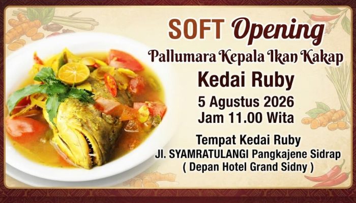 Soft Opening, Keday Rubi Hadirkan Pallumara Kakap dan Baronang, Siap Jadi Kuliner Favorit di Sidrap