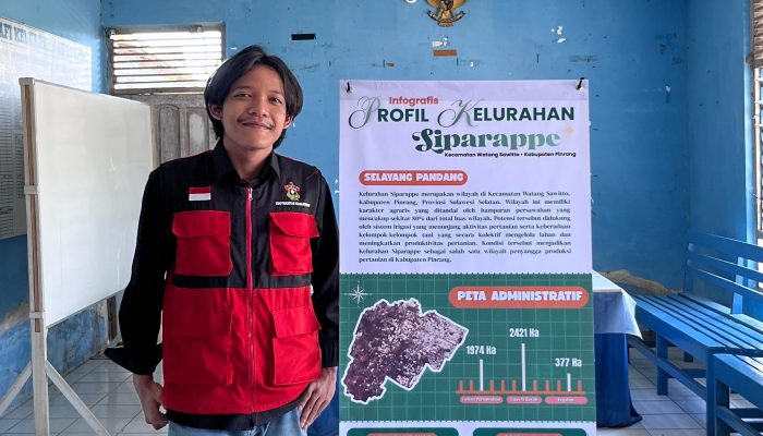 M. Nurzachri Mahasiswa KKN 116 Universitas Hasanuddin Hadirkan Infografis Profil Kelurahan Siparappe sebagai Media Informasi Publik